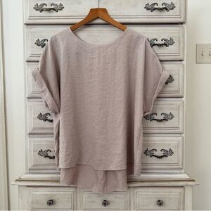 Beige Cuffed Sleeve Top
